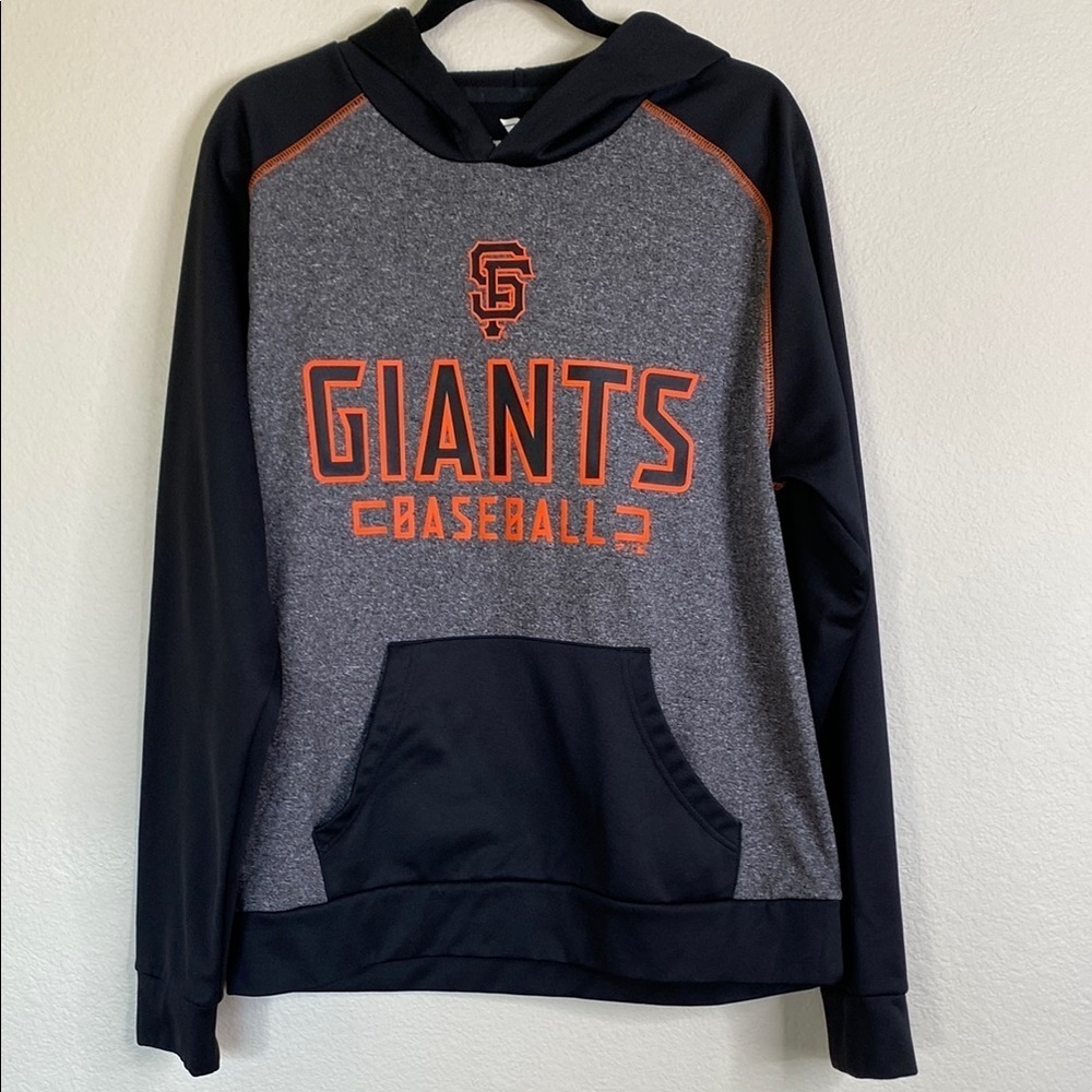 SF Giants Fanatics Black Hoodie men’s large orange black EUC